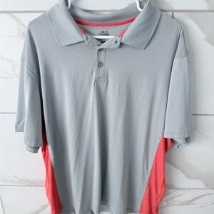 Gray and Coral Polo Shirt